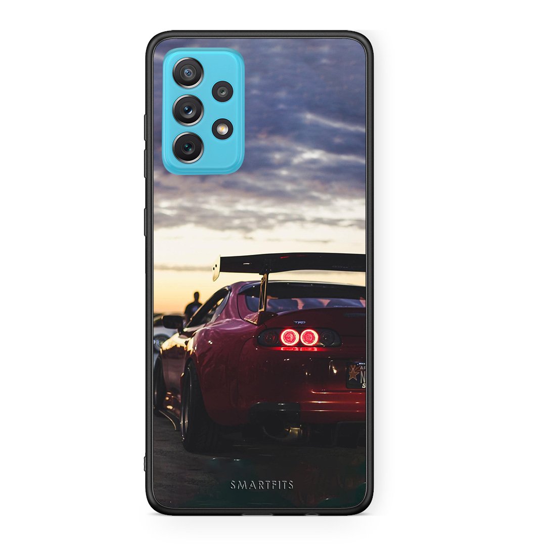 Samsung A72 Racing Supra θήκη από τη Smartfits με σχέδιο στο πίσω μέρος και μαύρο περίβλημα | Smartphone case with colorful back and black bezels by Smartfits