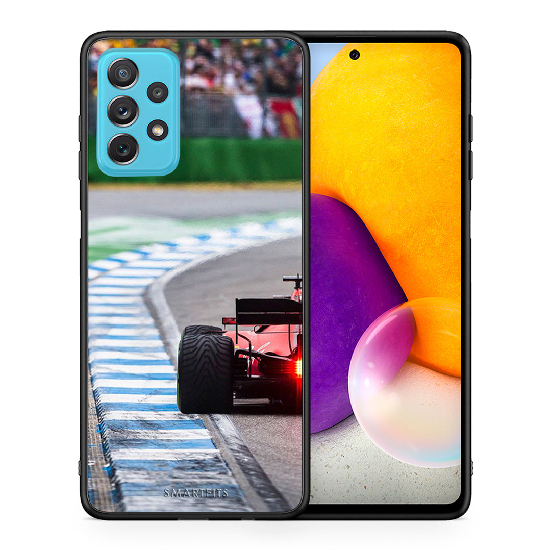 Θήκη Samsung A72 Racing Vibes από τη Smartfits με σχέδιο στο πίσω μέρος και μαύρο περίβλημα | Samsung A72 Racing Vibes case with colorful back and black bezels