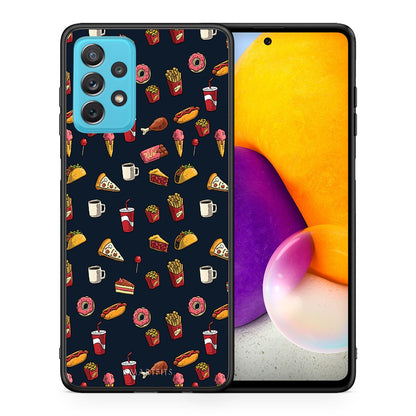 Θήκη Samsung A72 Hungry Random από τη Smartfits με σχέδιο στο πίσω μέρος και μαύρο περίβλημα | Samsung A72 Hungry Random case with colorful back and black bezels