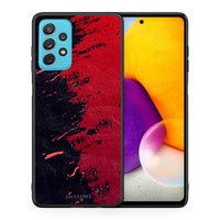 Thumbnail for Θήκη Αγίου Βαλεντίνου Samsung A72 Red Paint από τη Smartfits με σχέδιο στο πίσω μέρος και μαύρο περίβλημα | Samsung A72 Red Paint case with colorful back and black bezels
