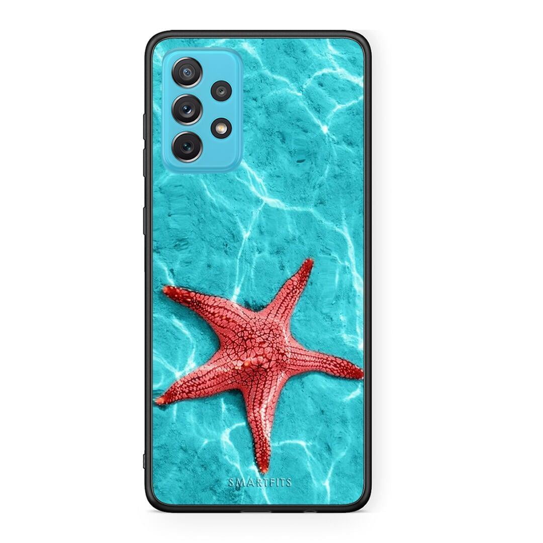 Samsung A72 Red Starfish Θήκη από τη Smartfits με σχέδιο στο πίσω μέρος και μαύρο περίβλημα | Smartphone case with colorful back and black bezels by Smartfits