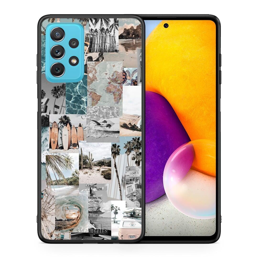 Θήκη Samsung A72 Retro Beach Life από τη Smartfits με σχέδιο στο πίσω μέρος και μαύρο περίβλημα | Samsung A72 Retro Beach Life case with colorful back and black bezels