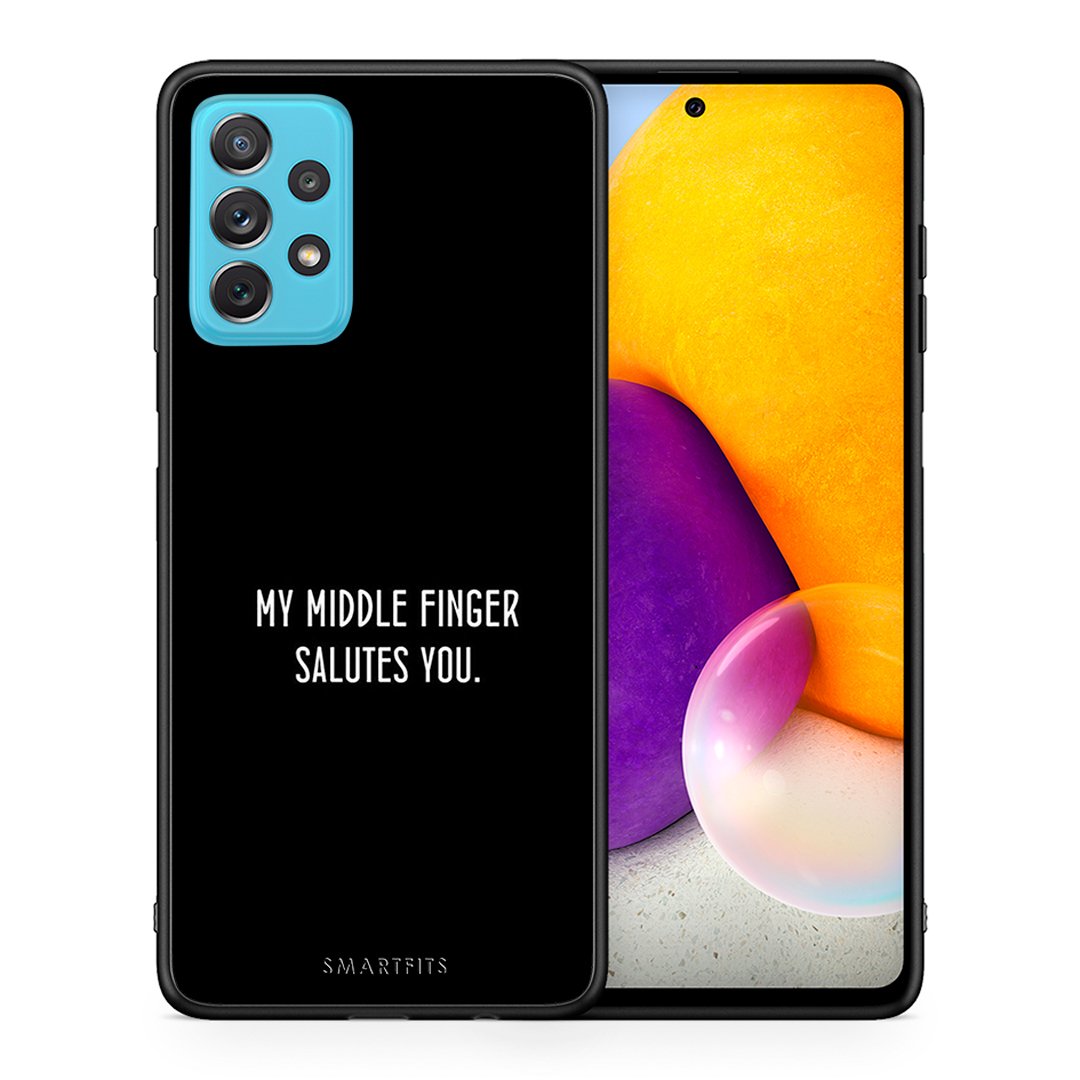 Θήκη Samsung A72 Salute από τη Smartfits με σχέδιο στο πίσω μέρος και μαύρο περίβλημα | Samsung A72 Salute case with colorful back and black bezels