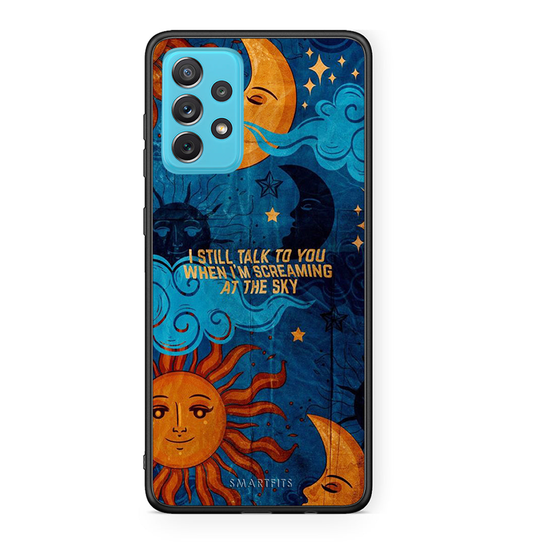 Samsung A72 Screaming Sky θήκη από τη Smartfits με σχέδιο στο πίσω μέρος και μαύρο περίβλημα | Smartphone case with colorful back and black bezels by Smartfits