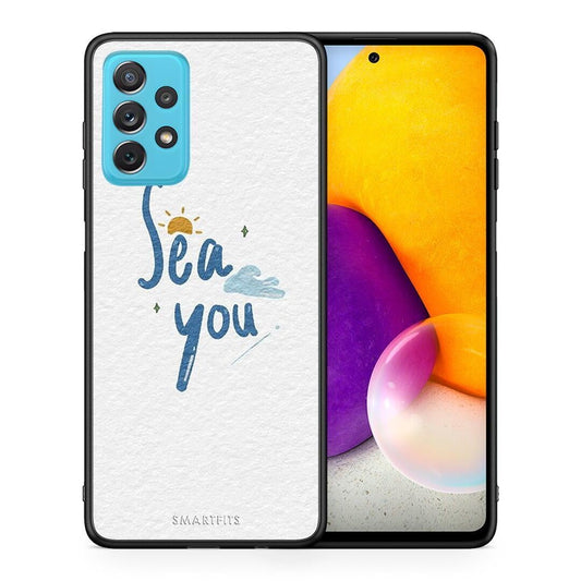 Θήκη Samsung A72 Sea You από τη Smartfits με σχέδιο στο πίσω μέρος και μαύρο περίβλημα | Samsung A72 Sea You case with colorful back and black bezels