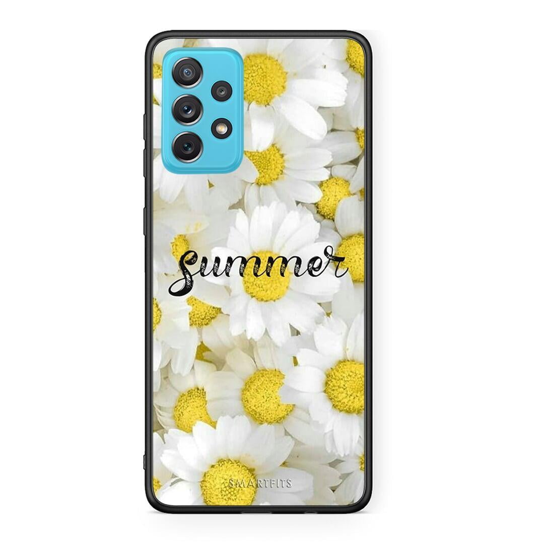 Samsung A72 Summer Daisies Θήκη από τη Smartfits με σχέδιο στο πίσω μέρος και μαύρο περίβλημα | Smartphone case with colorful back and black bezels by Smartfits