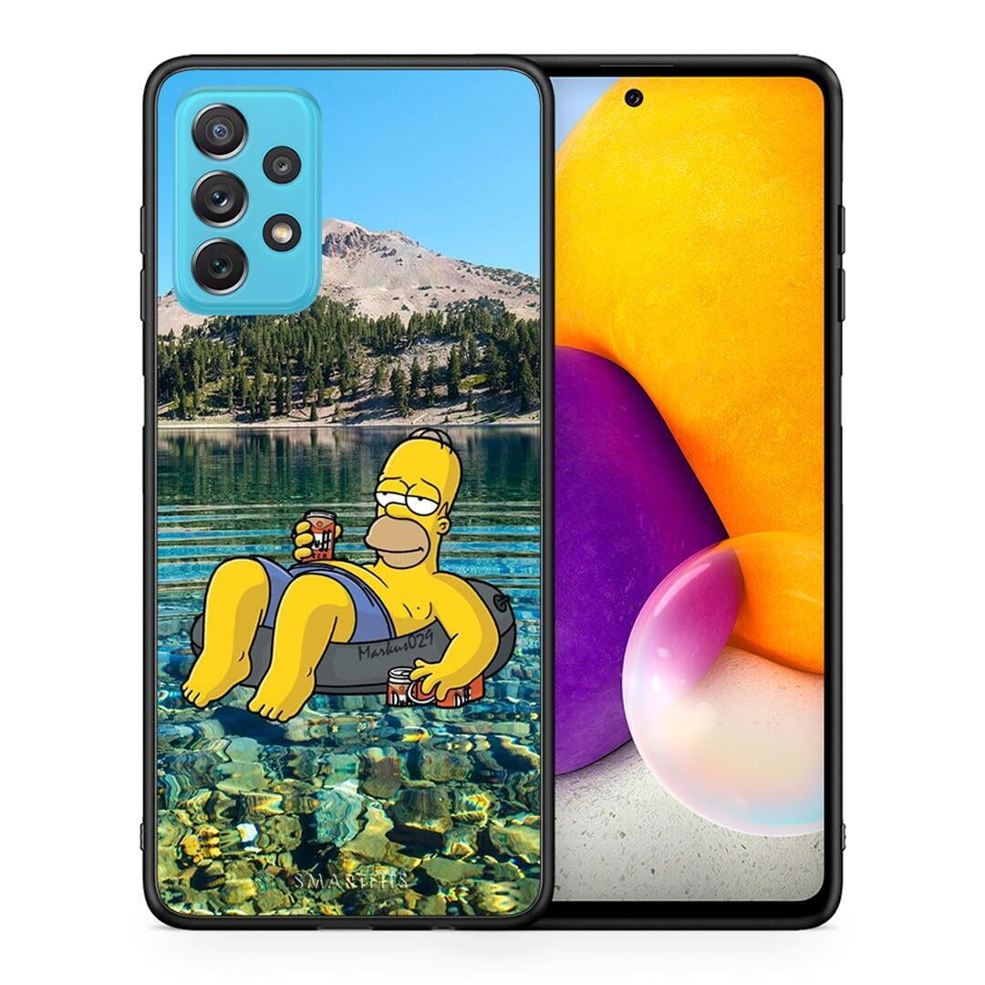 Θήκη Samsung A72 Summer Happiness από τη Smartfits με σχέδιο στο πίσω μέρος και μαύρο περίβλημα | Samsung A72 Summer Happiness case with colorful back and black bezels