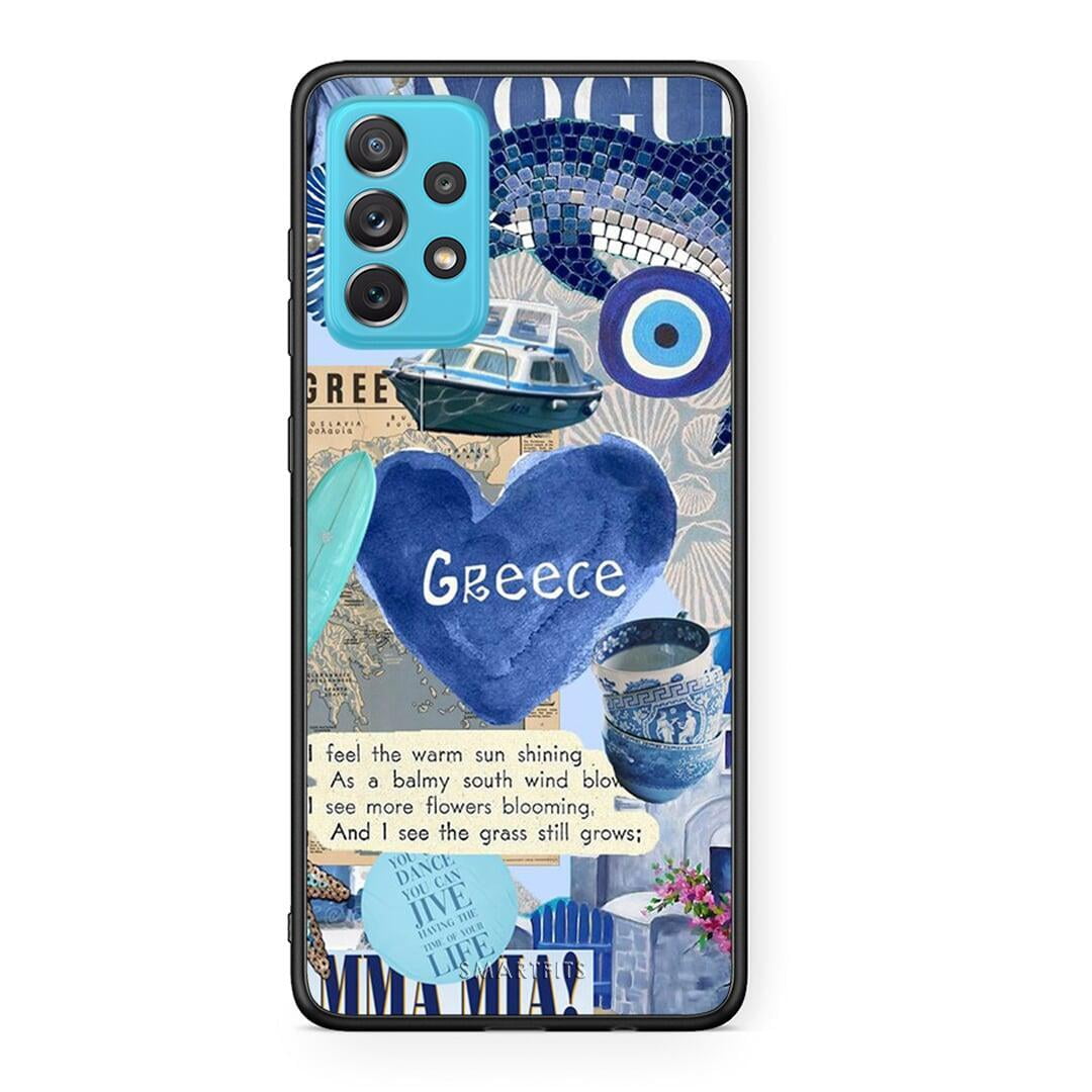 Samsung A72 Summer In Greece Θήκη από τη Smartfits με σχέδιο στο πίσω μέρος και μαύρο περίβλημα | Smartphone case with colorful back and black bezels by Smartfits