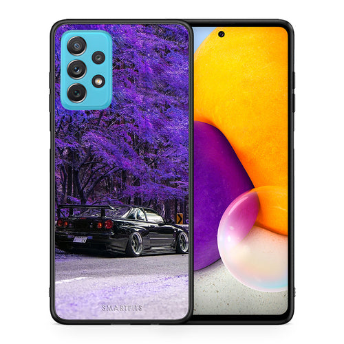 Θήκη Αγίου Βαλεντίνου Samsung A72 Super Car από τη Smartfits με σχέδιο στο πίσω μέρος και μαύρο περίβλημα | Samsung A72 Super Car case with colorful back and black bezels