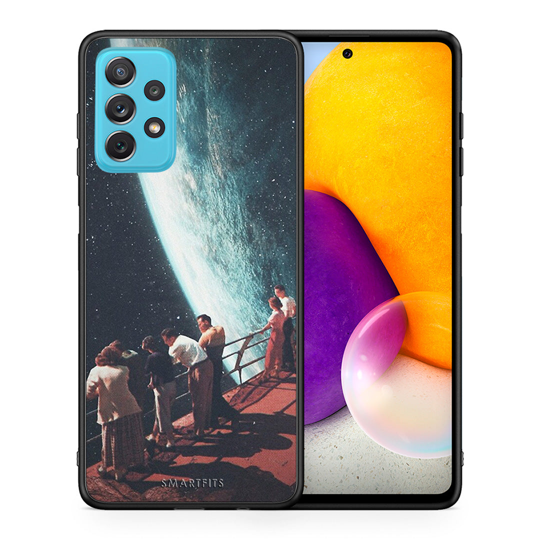 Θήκη Samsung A72 Surreal View από τη Smartfits με σχέδιο στο πίσω μέρος και μαύρο περίβλημα | Samsung A72 Surreal View case with colorful back and black bezels