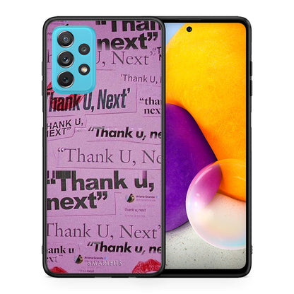 Θήκη Αγίου Βαλεντίνου Samsung A72 Thank You Next από τη Smartfits με σχέδιο στο πίσω μέρος και μαύρο περίβλημα | Samsung A72 Thank You Next case with colorful back and black bezels