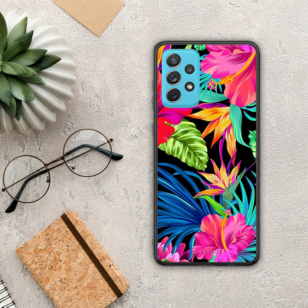 Tropical Flowers - Samsung Galaxy A72 θήκη