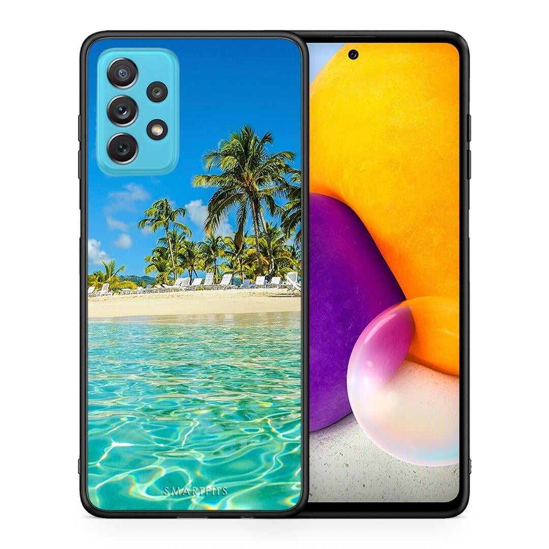 Θήκη Samsung A72 Tropical Vibes από τη Smartfits με σχέδιο στο πίσω μέρος και μαύρο περίβλημα | Samsung A72 Tropical Vibes case with colorful back and black bezels