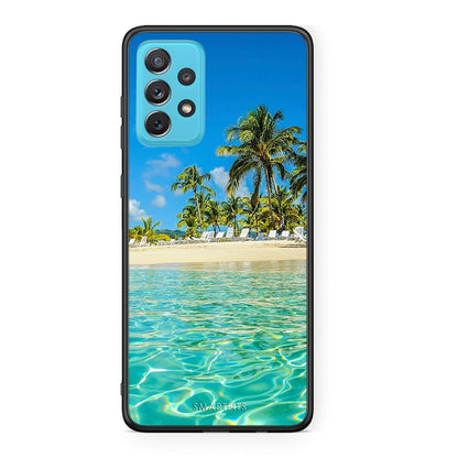 Samsung A72 Tropical Vibes Θήκη από τη Smartfits με σχέδιο στο πίσω μέρος και μαύρο περίβλημα | Smartphone case with colorful back and black bezels by Smartfits