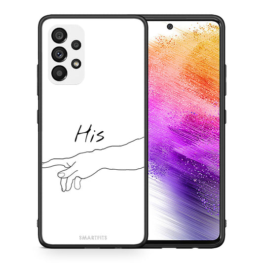 Θήκη Αγίου Βαλεντίνου Samsung A73 5G Aeshetic Love 2 από τη Smartfits με σχέδιο στο πίσω μέρος και μαύρο περίβλημα | Samsung A73 5G Aeshetic Love 2 case with colorful back and black bezels