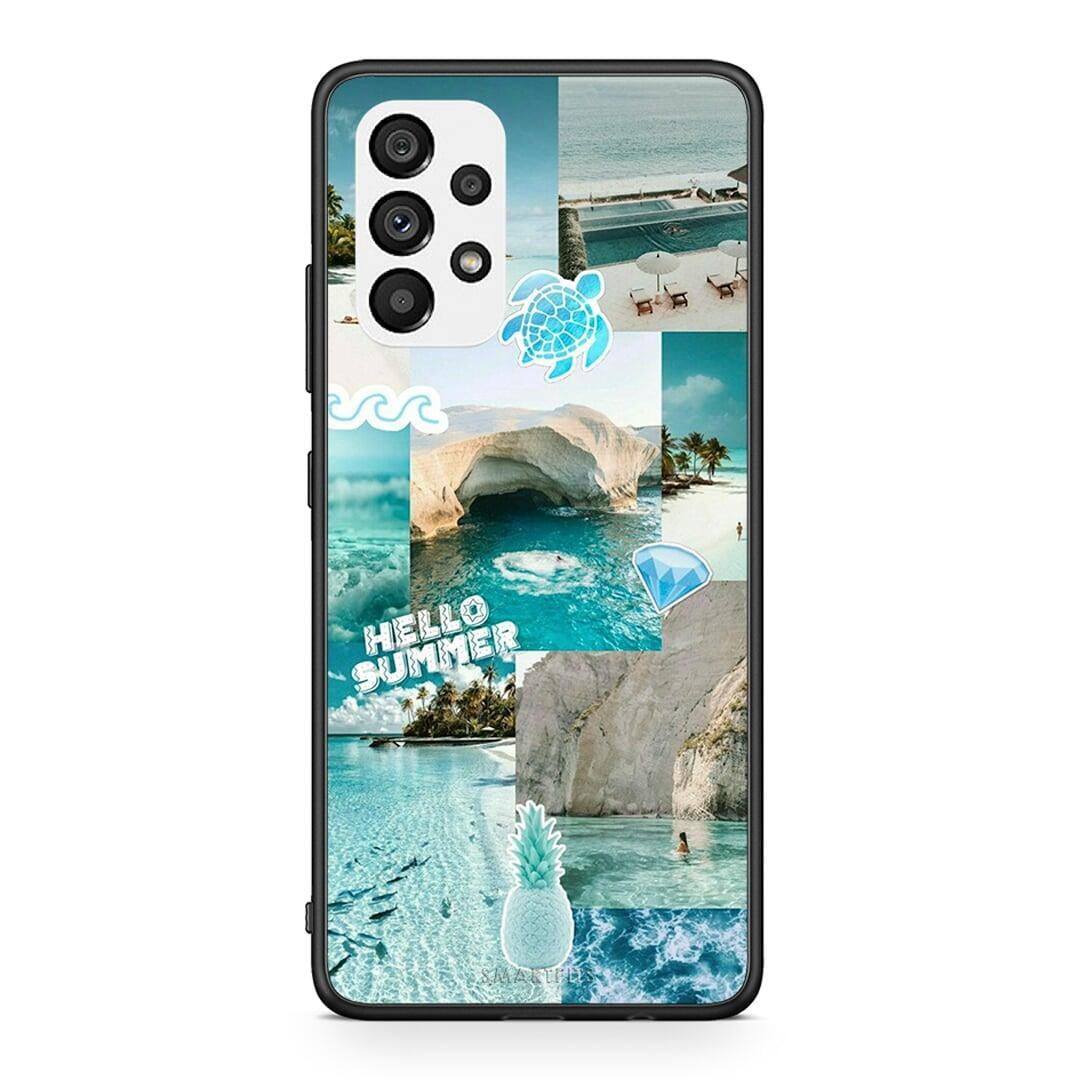 Samsung A73 5G Aesthetic Summer Θήκη από τη Smartfits με σχέδιο στο πίσω μέρος και μαύρο περίβλημα | Smartphone case with colorful back and black bezels by Smartfits