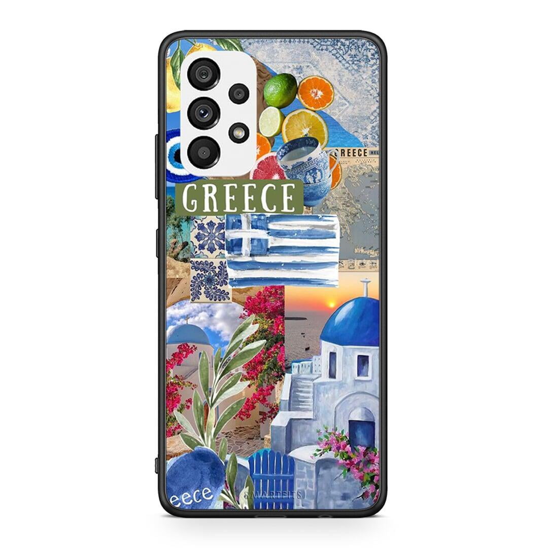 Samsung A73 5G All Greek Θήκη από τη Smartfits με σχέδιο στο πίσω μέρος και μαύρο περίβλημα | Smartphone case with colorful back and black bezels by Smartfits