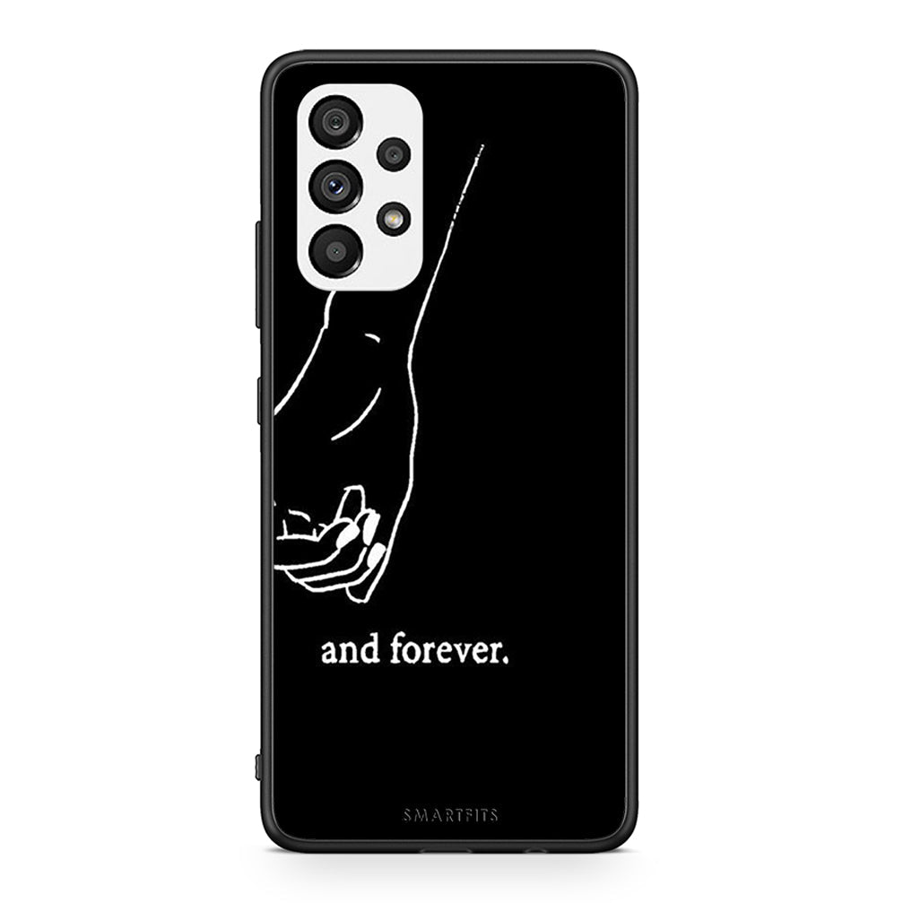 Samsung A73 5G Always & Forever 2 Θήκη Αγίου Βαλεντίνου από τη Smartfits με σχέδιο στο πίσω μέρος και μαύρο περίβλημα | Smartphone case with colorful back and black bezels by Smartfits