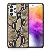 Thumbnail for Θήκη Samsung A73 5G Fashion Snake Animal από τη Smartfits με σχέδιο στο πίσω μέρος και μαύρο περίβλημα | Samsung A73 5G Fashion Snake Animal case with colorful back and black bezels