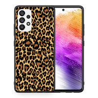 Thumbnail for Θήκη Samsung A73 5G Leopard Animal από τη Smartfits με σχέδιο στο πίσω μέρος και μαύρο περίβλημα | Samsung A73 5G Leopard Animal case with colorful back and black bezels