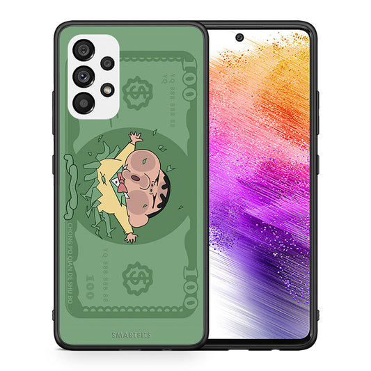 Θήκη Αγίου Βαλεντίνου Samsung A73 5G Big Money από τη Smartfits με σχέδιο στο πίσω μέρος και μαύρο περίβλημα | Samsung A73 5G Big Money case with colorful back and black bezels