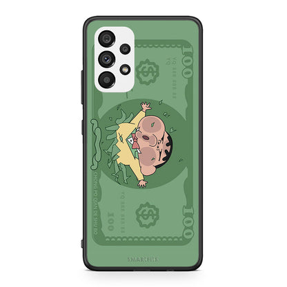 Samsung A73 5G Big Money Θήκη Αγίου Βαλεντίνου από τη Smartfits με σχέδιο στο πίσω μέρος και μαύρο περίβλημα | Smartphone case with colorful back and black bezels by Smartfits