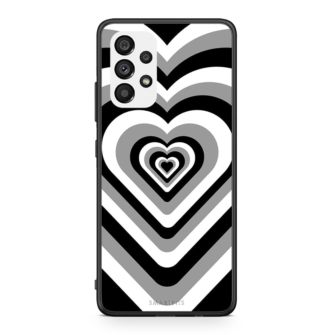 Samsung A73 5G Black Hearts θήκη από τη Smartfits με σχέδιο στο πίσω μέρος και μαύρο περίβλημα | Smartphone case with colorful back and black bezels by Smartfits