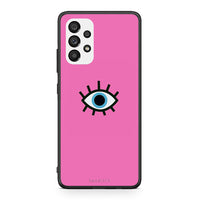 Thumbnail for Samsung A73 5G Blue Eye Pink θήκη από τη Smartfits με σχέδιο στο πίσω μέρος και μαύρο περίβλημα | Smartphone case with colorful back and black bezels by Smartfits