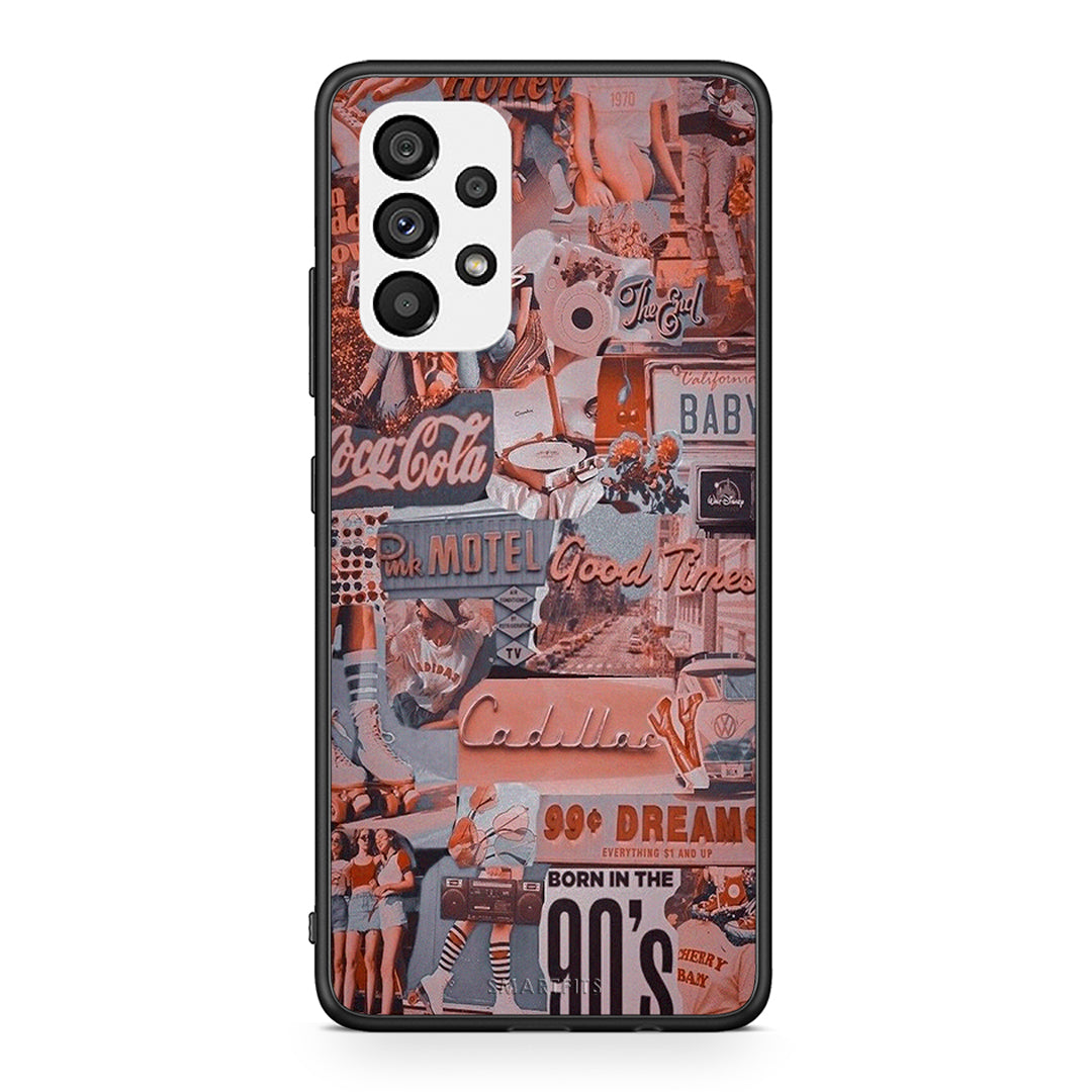 Samsung A73 5G Born In 90s θήκη από τη Smartfits με σχέδιο στο πίσω μέρος και μαύρο περίβλημα | Smartphone case with colorful back and black bezels by Smartfits