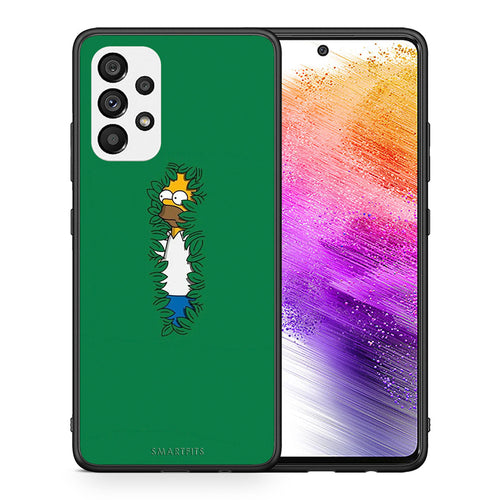 Θήκη Αγίου Βαλεντίνου Samsung A73 5G Bush Man από τη Smartfits με σχέδιο στο πίσω μέρος και μαύρο περίβλημα | Samsung A73 5G Bush Man case with colorful back and black bezels