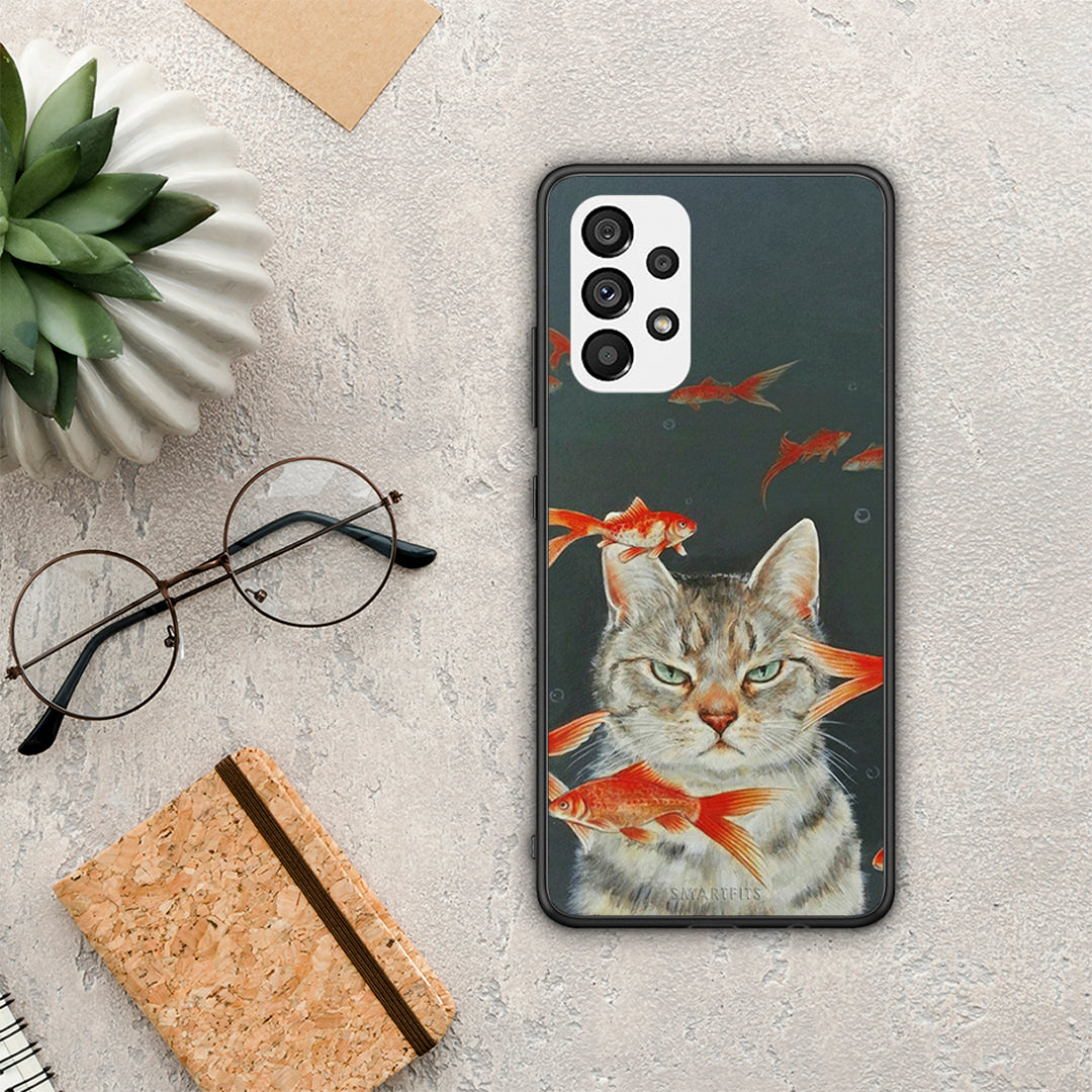 Cat Goldfish - Samsung Galaxy A73 5G θήκη