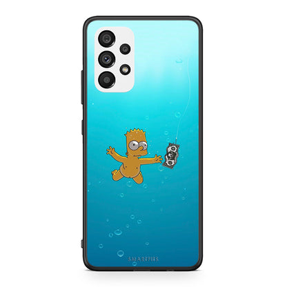 Samsung A73 5G Chasing Money θήκη από τη Smartfits με σχέδιο στο πίσω μέρος και μαύρο περίβλημα | Smartphone case with colorful back and black bezels by Smartfits