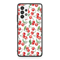 Thumbnail for Samsung A73 5G Cherry Summer θήκη από τη Smartfits με σχέδιο στο πίσω μέρος και μαύρο περίβλημα | Smartphone case with colorful back and black bezels by Smartfits