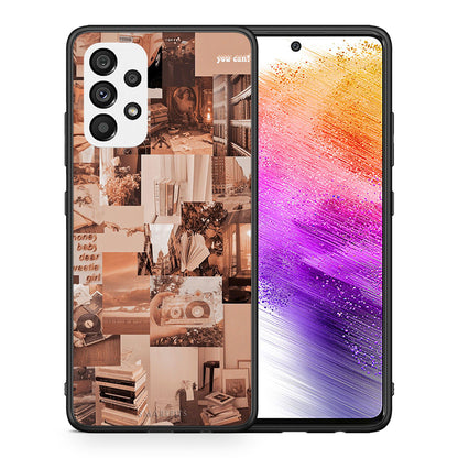 Θήκη Αγίου Βαλεντίνου Samsung A73 5G Collage You Can από τη Smartfits με σχέδιο στο πίσω μέρος και μαύρο περίβλημα | Samsung A73 5G Collage You Can case with colorful back and black bezels