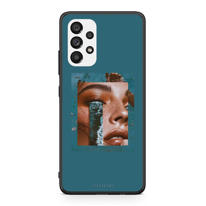 Samsung A73 5G Cry An Ocean θήκη από τη Smartfits με σχέδιο στο πίσω μέρος και μαύρο περίβλημα | Smartphone case with colorful back and black bezels by Smartfits