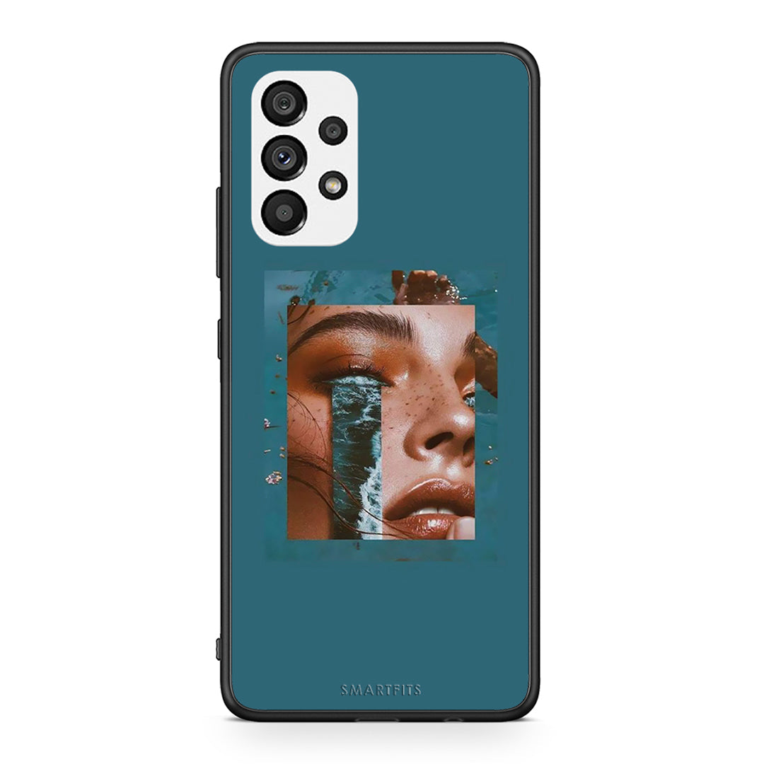 Samsung A73 5G Cry An Ocean θήκη από τη Smartfits με σχέδιο στο πίσω μέρος και μαύρο περίβλημα | Smartphone case with colorful back and black bezels by Smartfits