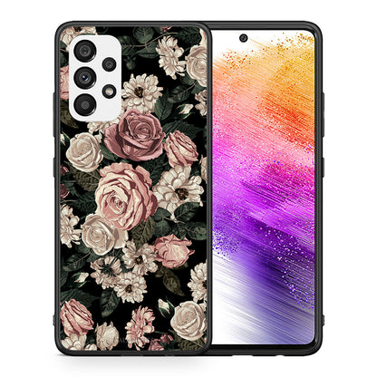Θήκη Samsung A73 5G Wild Roses Flower από τη Smartfits με σχέδιο στο πίσω μέρος και μαύρο περίβλημα | Samsung A73 5G Wild Roses Flower case with colorful back and black bezels