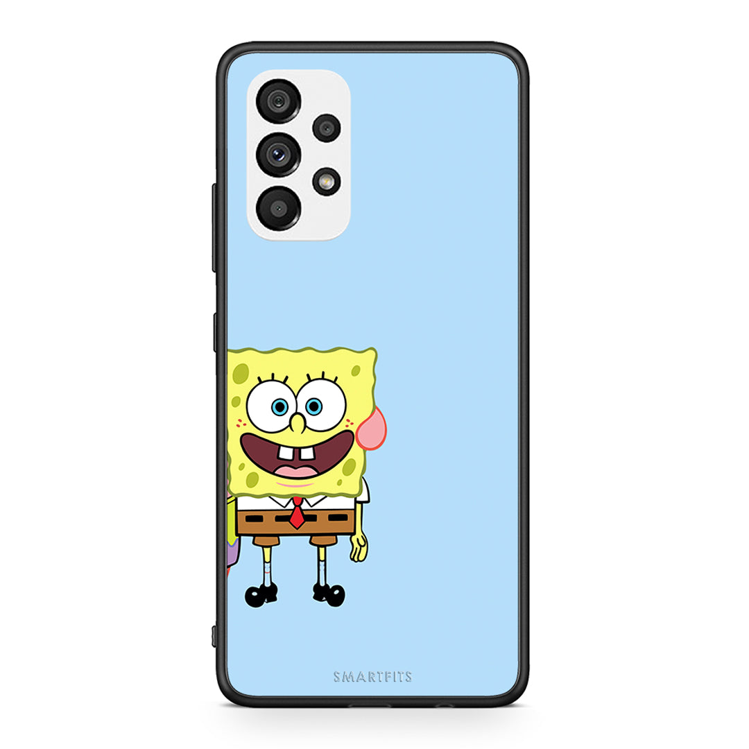 Samsung A73 5G Friends Bob θήκη από τη Smartfits με σχέδιο στο πίσω μέρος και μαύρο περίβλημα | Smartphone case with colorful back and black bezels by Smartfits
