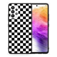 Thumbnail for Θήκη Samsung A73 5G Squares Geometric από τη Smartfits με σχέδιο στο πίσω μέρος και μαύρο περίβλημα | Samsung A73 5G Squares Geometric case with colorful back and black bezels