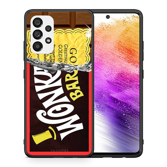 Θήκη Samsung A73 5G Golden Ticket από τη Smartfits με σχέδιο στο πίσω μέρος και μαύρο περίβλημα | Samsung A73 5G Golden Ticket case with colorful back and black bezels