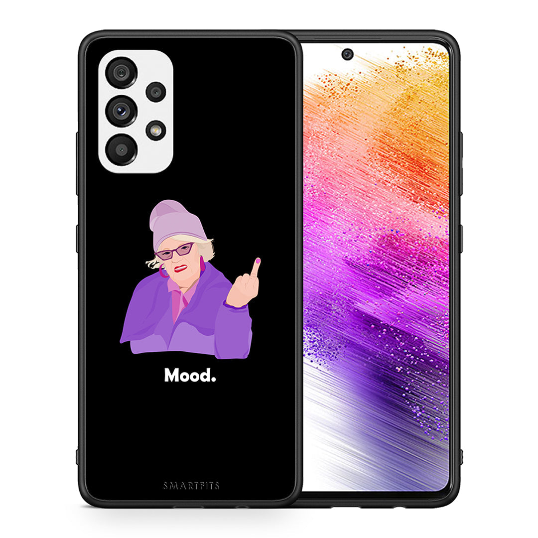 Θήκη Samsung A73 5G Grandma Mood Black από τη Smartfits με σχέδιο στο πίσω μέρος και μαύρο περίβλημα | Samsung A73 5G Grandma Mood Black case with colorful back and black bezels