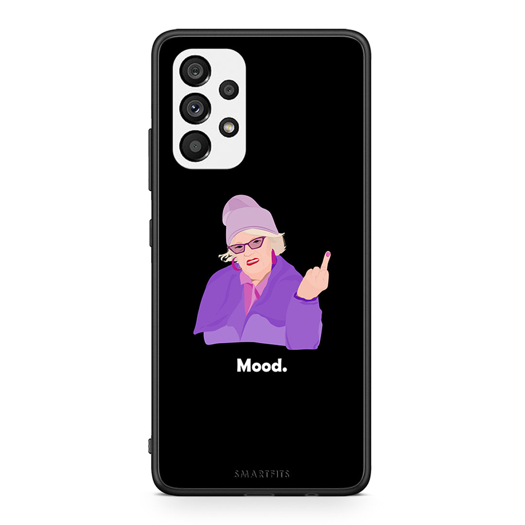 Samsung A73 5G Grandma Mood Black θήκη από τη Smartfits με σχέδιο στο πίσω μέρος και μαύρο περίβλημα | Smartphone case with colorful back and black bezels by Smartfits