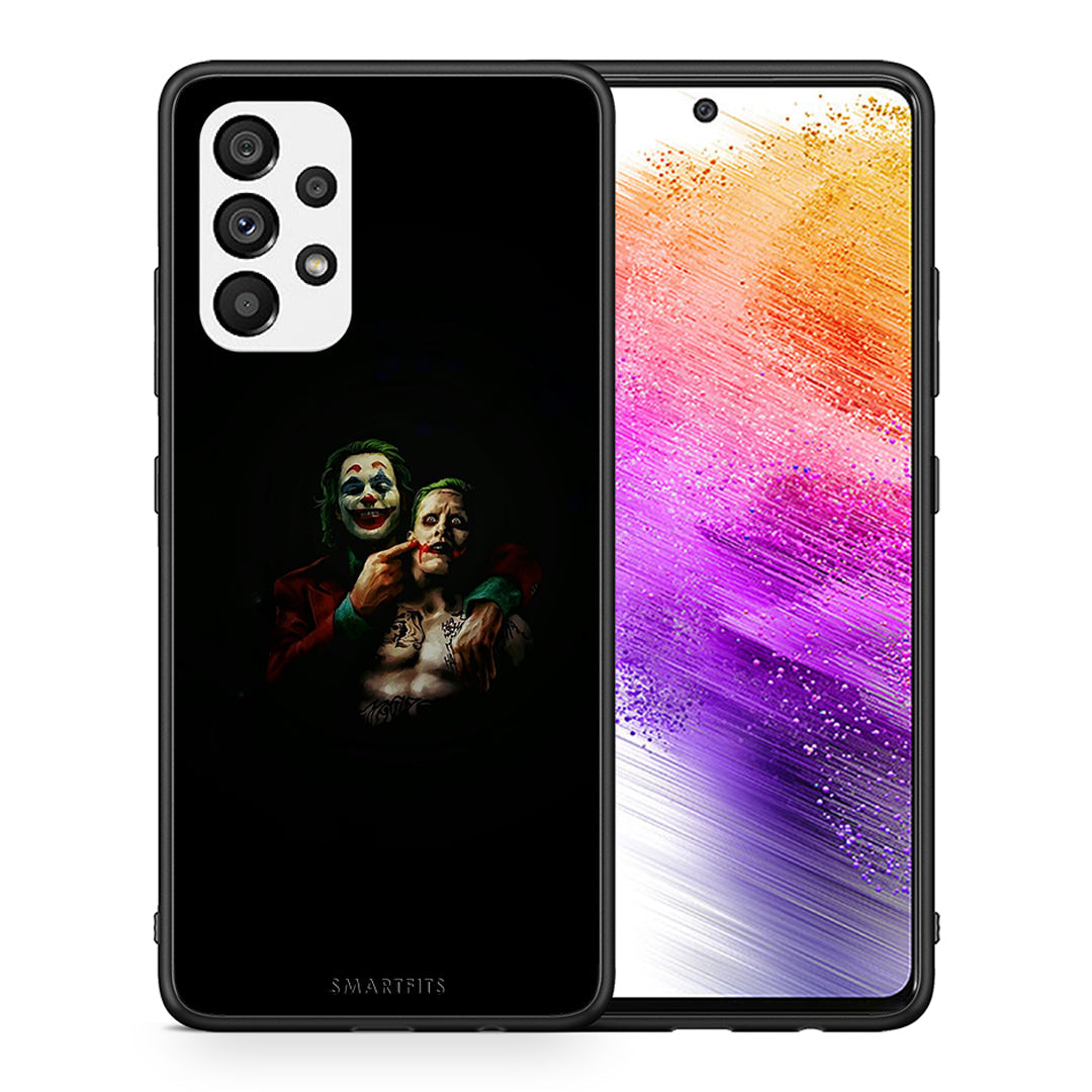 Θήκη Samsung A73 5G Clown Hero από τη Smartfits με σχέδιο στο πίσω μέρος και μαύρο περίβλημα | Samsung A73 5G Clown Hero case with colorful back and black bezels