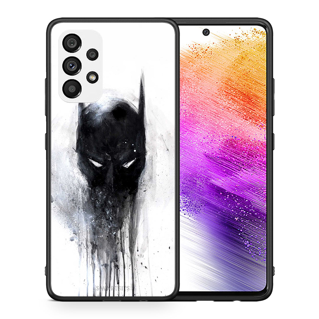 Θήκη Samsung A73 5G Paint Bat Hero από τη Smartfits με σχέδιο στο πίσω μέρος και μαύρο περίβλημα | Samsung A73 5G Paint Bat Hero case with colorful back and black bezels