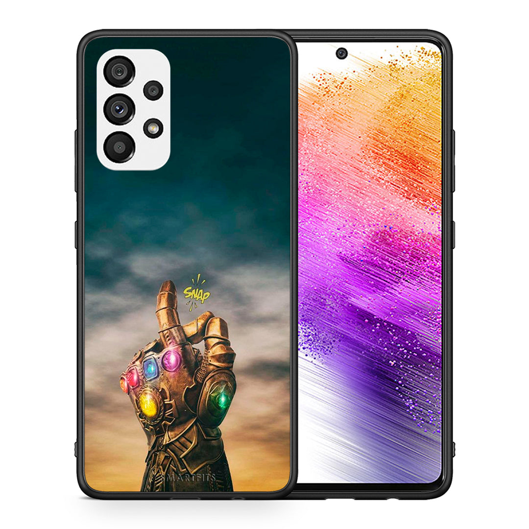 Θήκη Samsung A73 5G Infinity Snap από τη Smartfits με σχέδιο στο πίσω μέρος και μαύρο περίβλημα | Samsung A73 5G Infinity Snap case with colorful back and black bezels