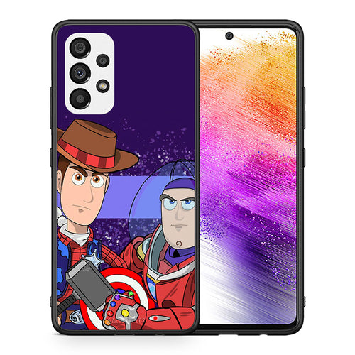 Θήκη Samsung A73 5G Infinity Story από τη Smartfits με σχέδιο στο πίσω μέρος και μαύρο περίβλημα | Samsung A73 5G Infinity Story case with colorful back and black bezels