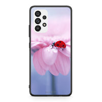 Thumbnail for Samsung A73 5G Ladybug Flower θήκη από τη Smartfits με σχέδιο στο πίσω μέρος και μαύρο περίβλημα | Smartphone case with colorful back and black bezels by Smartfits