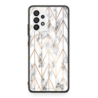 Thumbnail for 44 - Samsung A73 5G Gold Geometric Marble case, cover, bumper
