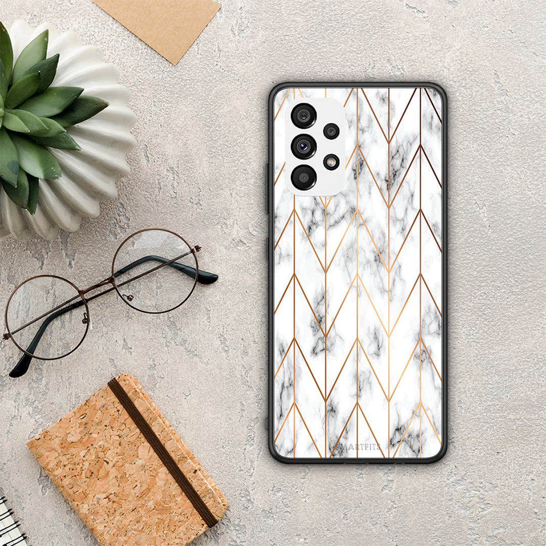 Marble Gold Geometric - Samsung Galaxy A73 5G θήκη