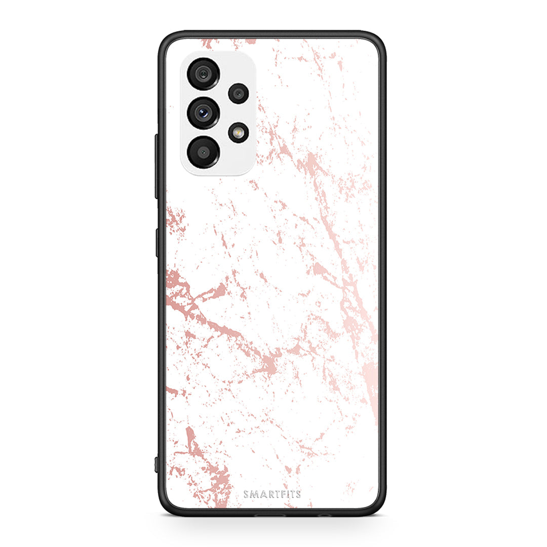 116 - Samsung A73 5G Pink Splash Marble case, cover, bumper